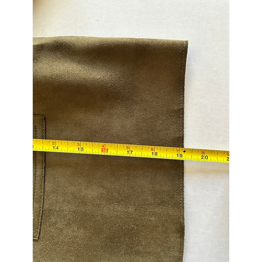 Banana Republic Women’s Olive Vegan Suede cropped Jacket Size S NWT - Picture 5 of 8